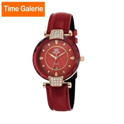 ROSCANI ROSWS06069 Diamond Cut Crystal Stainless Red Strap Analog Women Watch